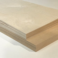 Load image into Gallery viewer, Bundle: 1/8&quot; BALTIC BIRCH/MDF box of 20 sheets (10 of each) (12&quot;x19&quot; in) Glowforge size.